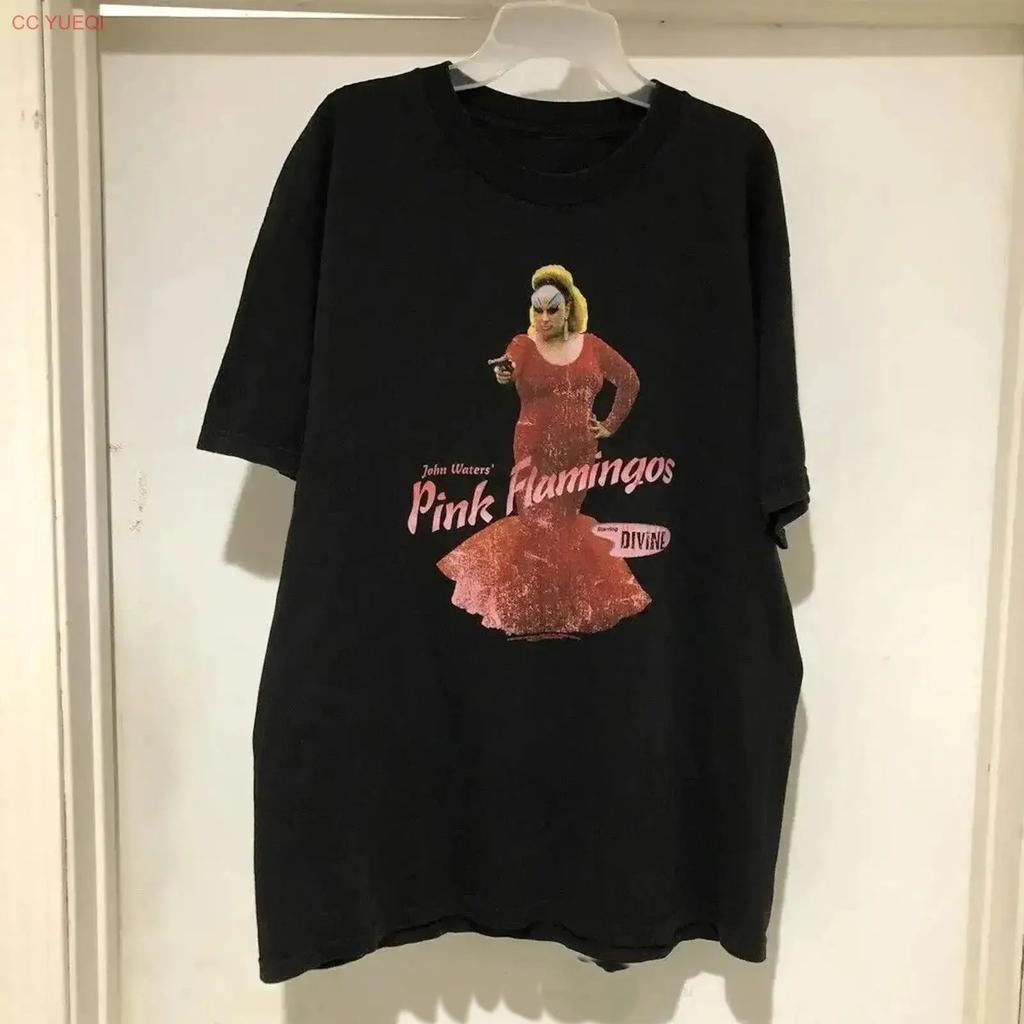 John Waters Pink Flamingos Top Y2k Vintage Tshirt Divine1980S Desperate Living Movie Casual Print Harajuku Loose Tshirt Unisex