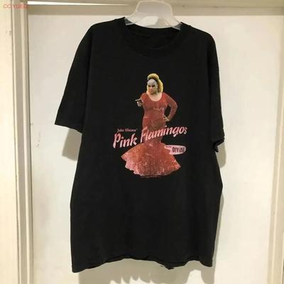 John Waters Pink Flamingos Top Y2k Vintage Tshirt Divine1980S Desperate Living Movie Casual Print Harajuku Loose Tshirt Unisex