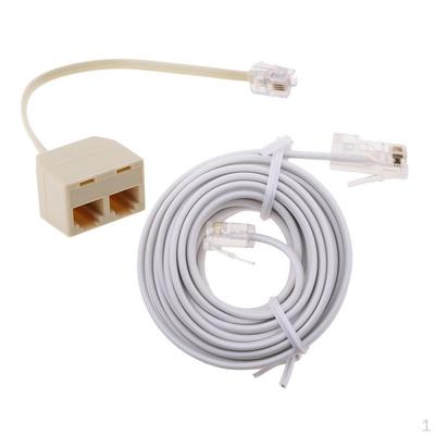RJ11 ADSL To Ethernet 6P4C 8P4C Telephone Connector 6 Male Female Splitter