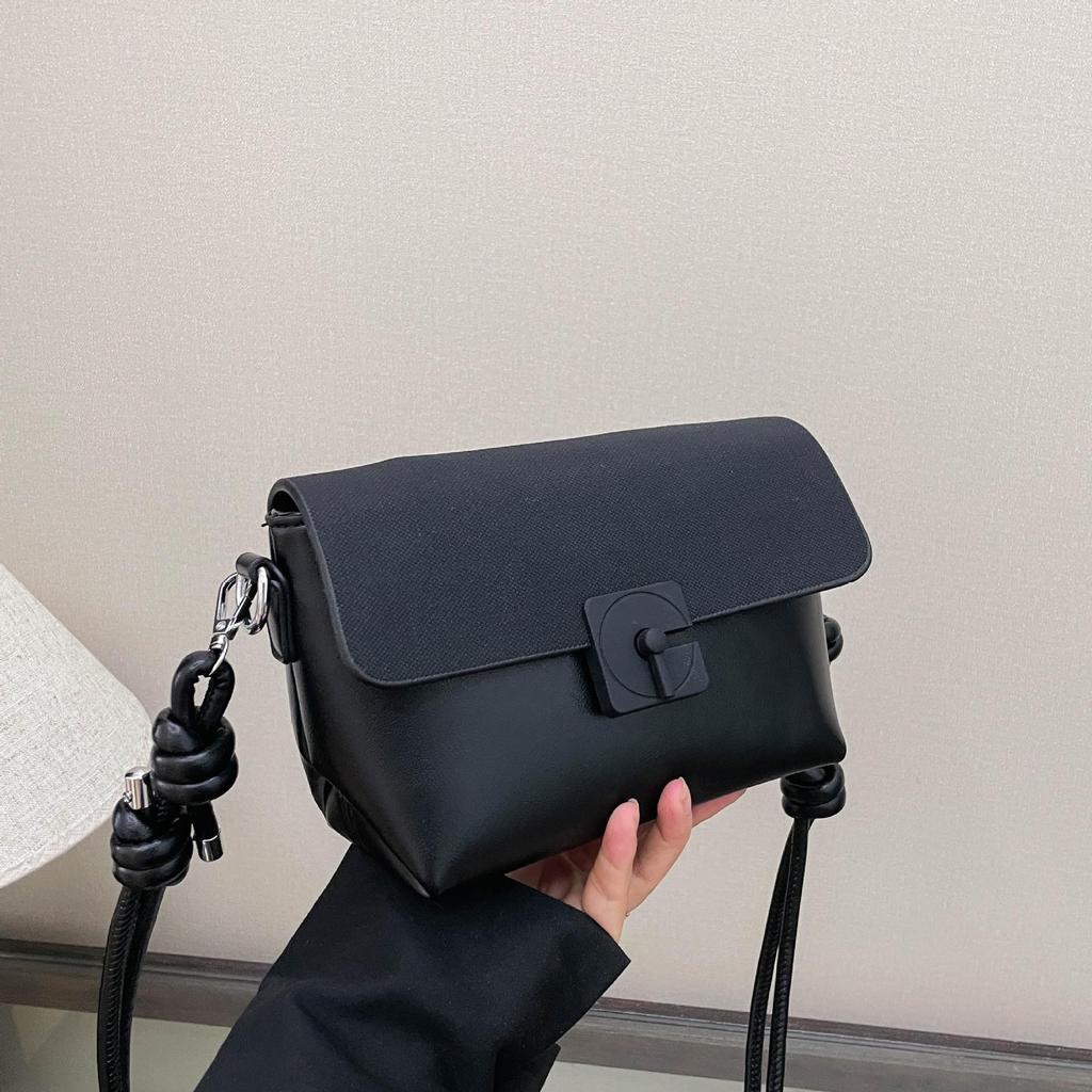 New 2026 Elegant Color Block Small Square Crossbody Handbag - Casual, Versatile, Single Shoulder Bag