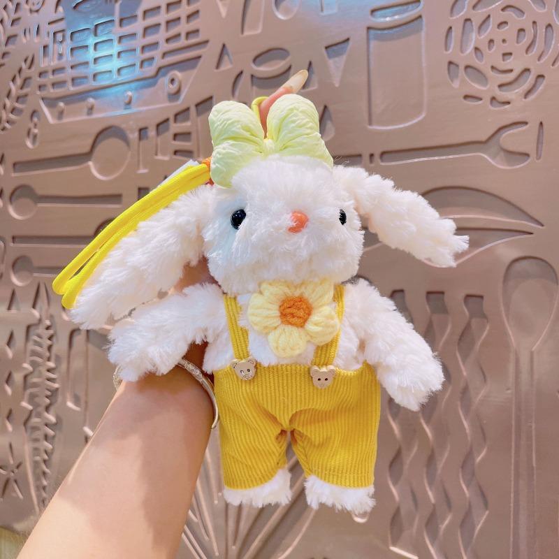 Cartoon Plush Princess Dress, Long-eared Rabbit Keychain, Cute Dress-up Rabbit Girl Bag Pendant