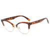 New Cat Eye Half Frame Anti Blue Light Reading Glasses Women Fashion Luxury Brand Ladies Flexible Optical Eyewear