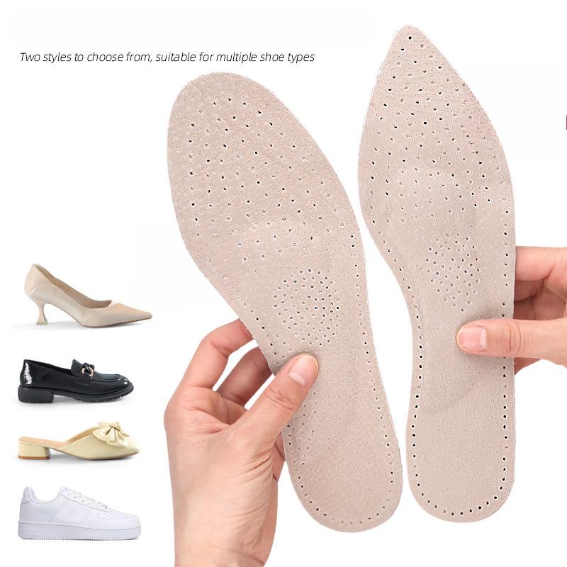 Pigskin Leather Insole Thickened Latex Soft Shock-absorbing Arch Full Pad High Heels Work Shoes Anti-slip and Anti-wear Full Pad