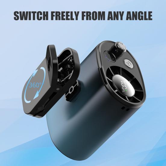 Hochgeschwindigkeits-Hüftclip-Ventilator mit USB-Aufladung Leiser Clip-Ventilator für Schreibtisch Nacken Tragbarer Persönlicher Kühlventilator für Reisen Camping Outdoor