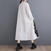 Long Sleeve Plus Size Cotton Vintage Floral New In Dresses for Women Casual Loose Spring Autumn Shirt Dress