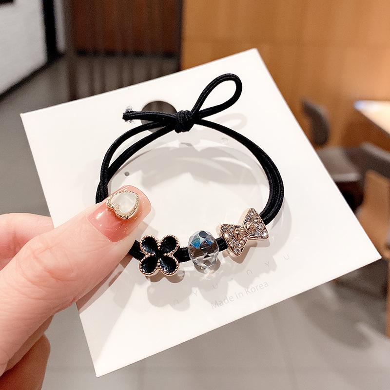 

Super Shiny Bow Hairband, Elegant Hair Accessory Hair Tie, Women s Hair Band, Elastic Hair String, Hair Rope 5pcs