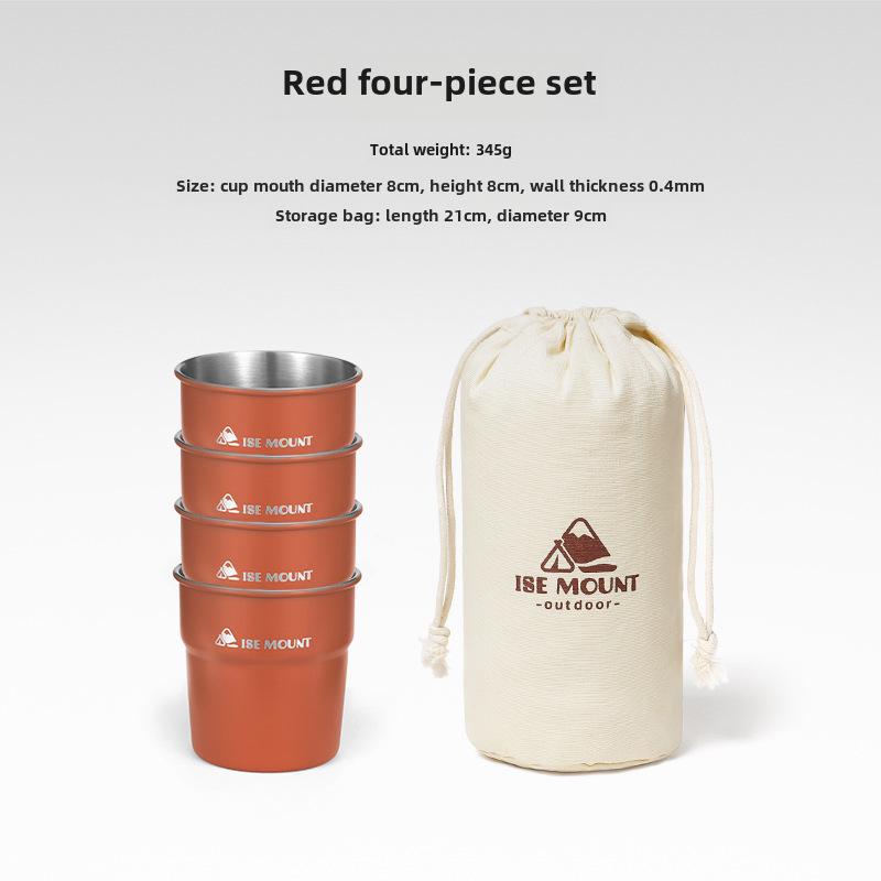 Mehrzweckbecher aus Edelstahl für den Außenbereich zum Campen, für Bier, Kaffee, Wasser und Getränke