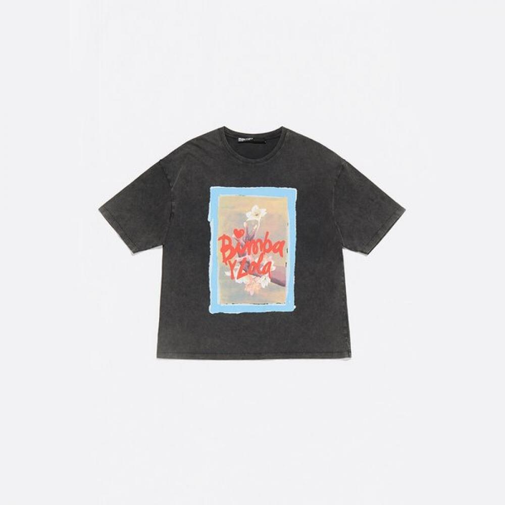 

Bimba Y Lola Oversized Logo T shirT b255awT005bkb Black/S