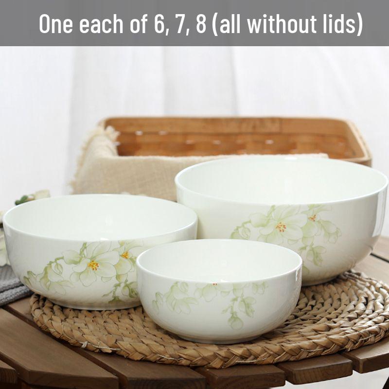 7-Inch Japanese Bone China Ramen Bowl with Lid