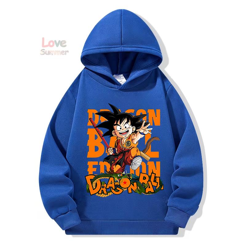Anime hoodie 3-14 Years Kids DragonBall Clothes Goku Hoodie Boys Girls Sporty Ideal Daily Outdoor Wear Boys Hooded Sweatshirt