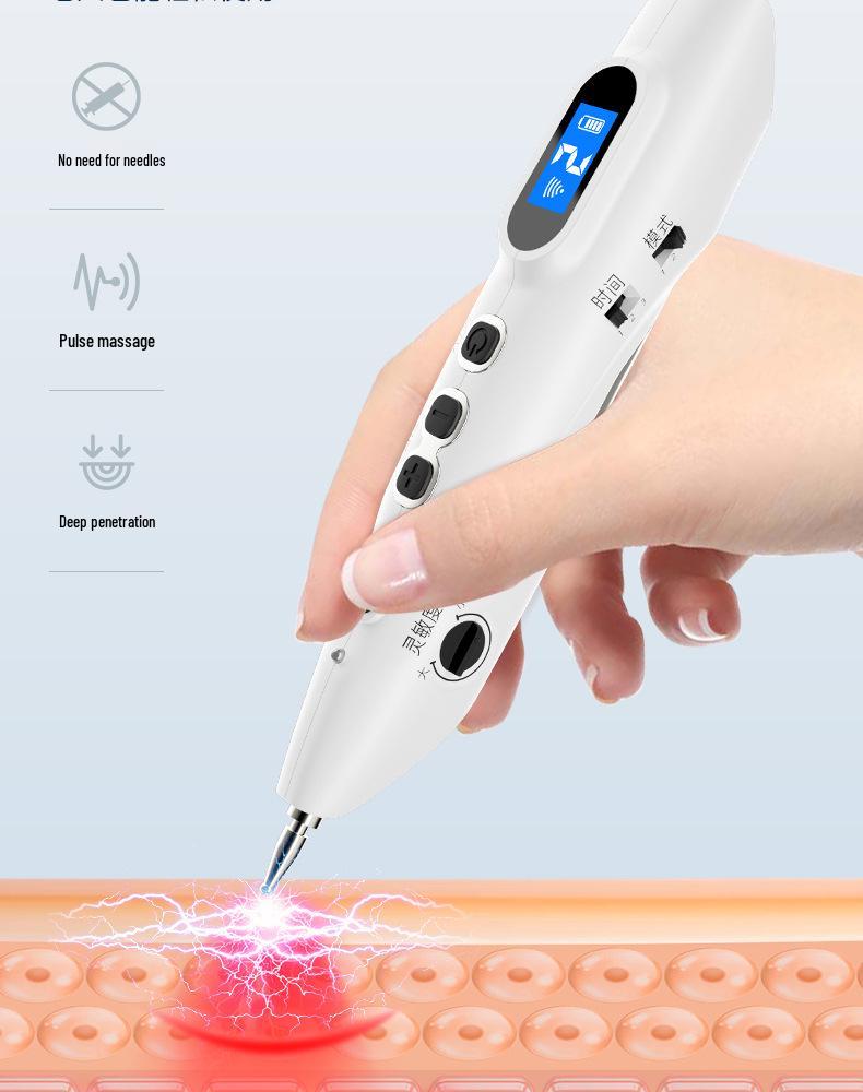 Electronic Beauty Acupoint Meridian Pen for Facial Massage and Acupuncture