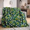 1 Stück leichte Flanelldecke mit Blumenmuster, bequeme und warme Decke, für Büro und Camping Schlafsofa, Wohnzimmer039