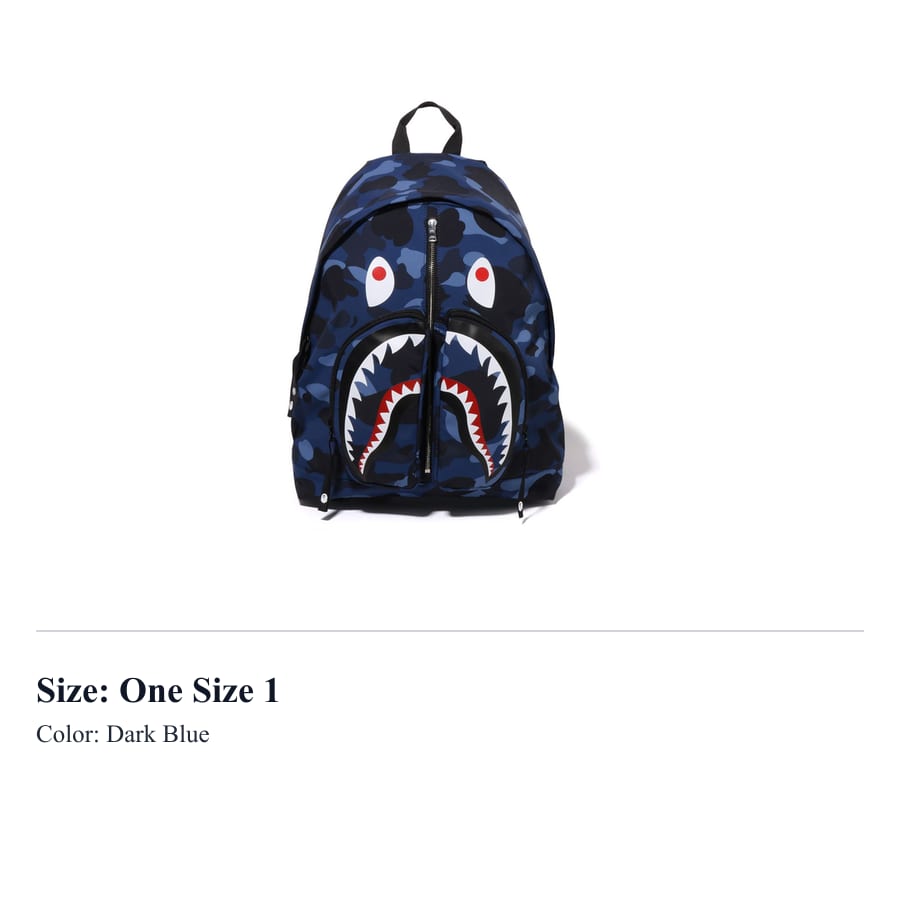A BATHING APE Fabric Backpack Regular