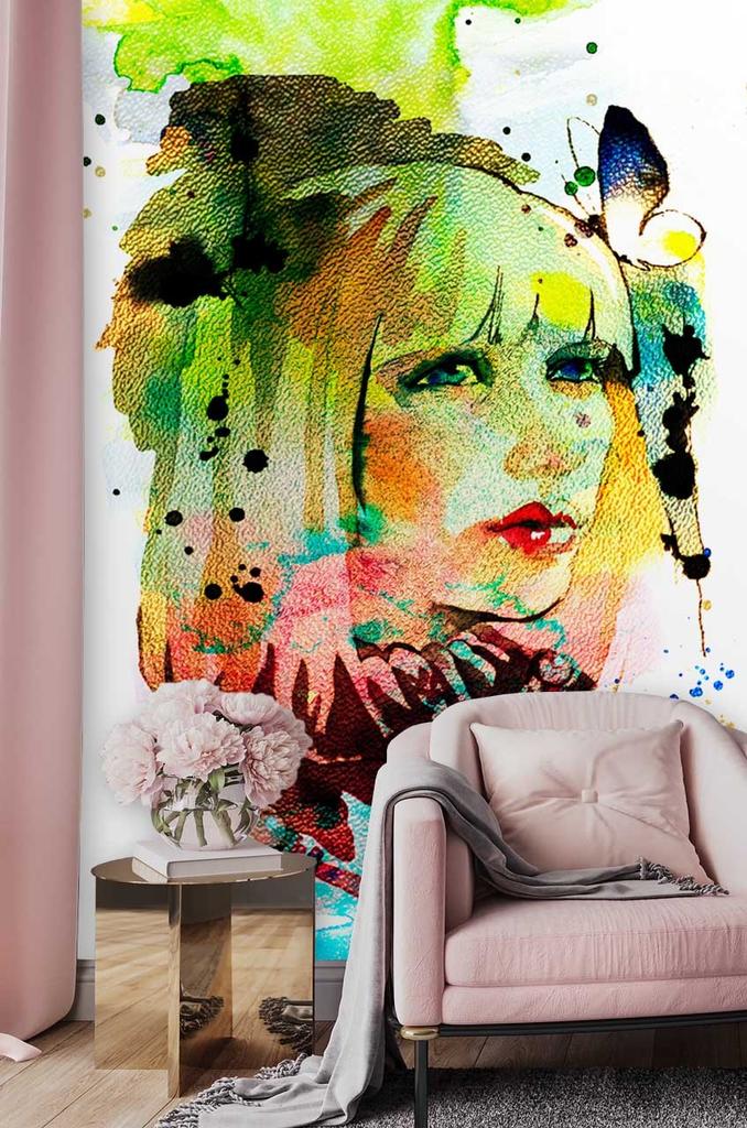 Wallpaper Shy Blonde Woman