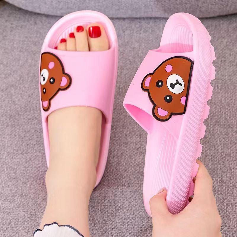 

2025 New Women s Shose Slippers Soft Beach Cloud Platform Indoor Bathroom Slides Summer Mules Outside PVC Shoes 40 рожевий