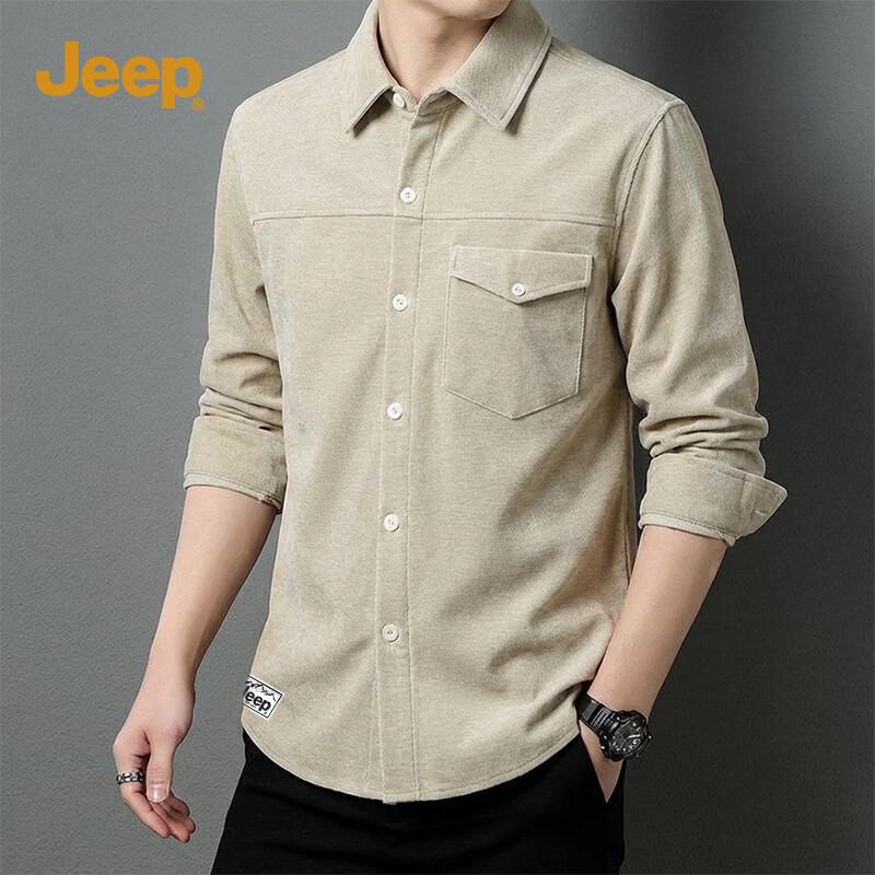 JEEP Unisex Vintage Casual Long-Sleeve Shirt XL