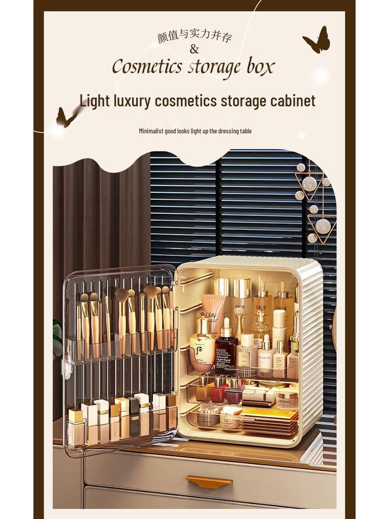 Minimalistische Staubdichte Kosmetik- & Hautpflege-Aufbewahrungsbox mit großer Kapazität
