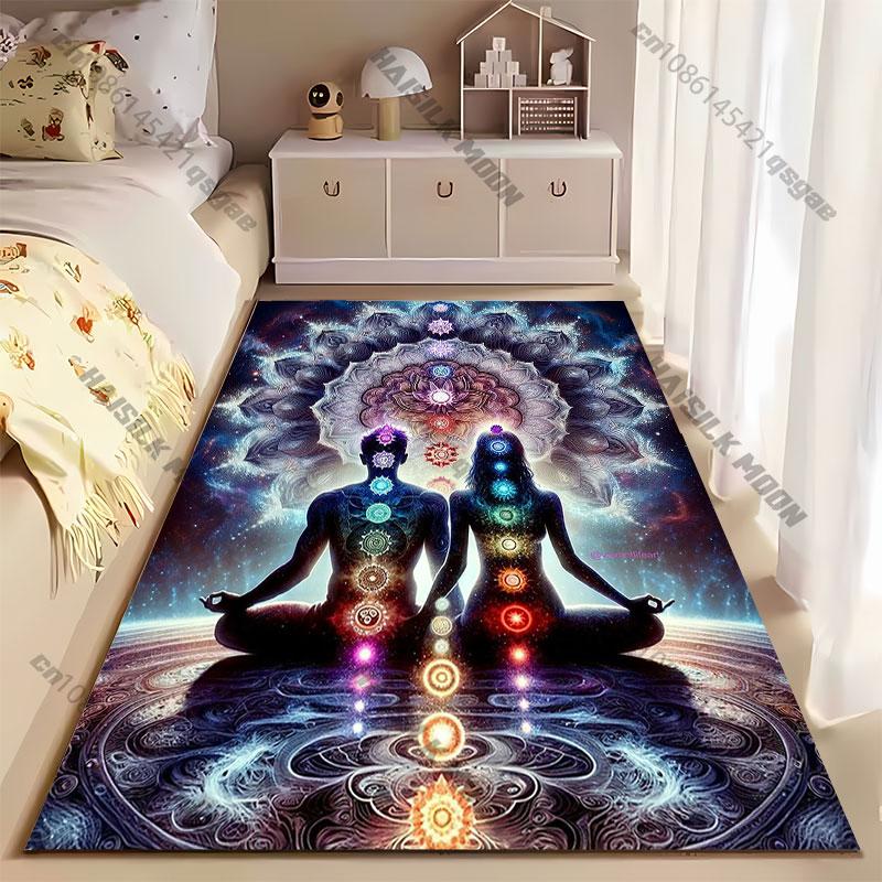 Spirituelles Gleichgewicht Energie Kosmische Verbindung Teppich Yoga Wohnzimmer Zimmerdekoration Krabbelmatte für Kinder Fußmatte Bereichsteppich