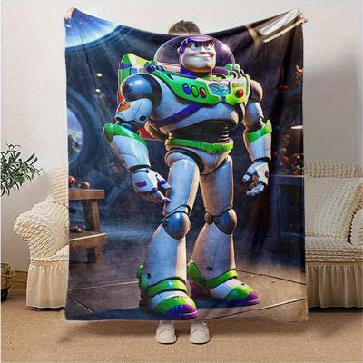 1pc,Buzz Lightyear Inspired Home Decorative Blanket Soft Throw for Couch, Bedroom, Living Room, Travel