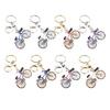 Keychain Pendant Sparkling Rhinestones Bicycle Design Zinc Alloy Key Chain with Lobster Clasp Electroplated Key Holder Backpack Car Accessory
