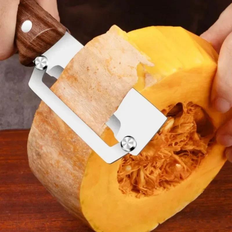 Multi-Functional Vegetable Peeler for Kitchen Pineapple Pumpkin Planer Scraping Tools Stainless Steel Sugarcane Knife Peeler