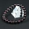 Eigado Garnet 24 Inner Natural Power Good Luck January Birthstone Bracelet, Beads, 7.5mm, Diameter Approx. 16cm, Stone, Stone, Charm,