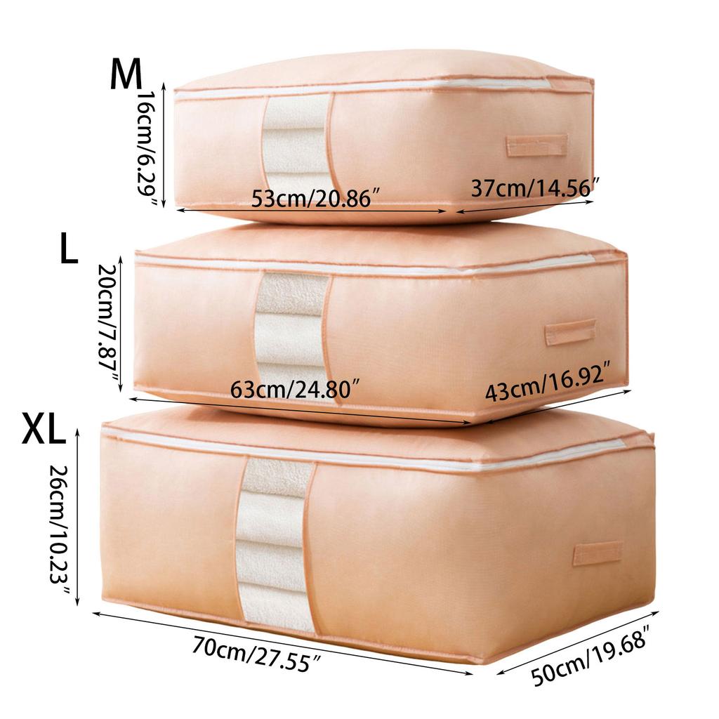 Underbed Storage Box Storage Bag Non-woven Cloth Independently Washable Highly Breathable Foldable Bag for Cloth