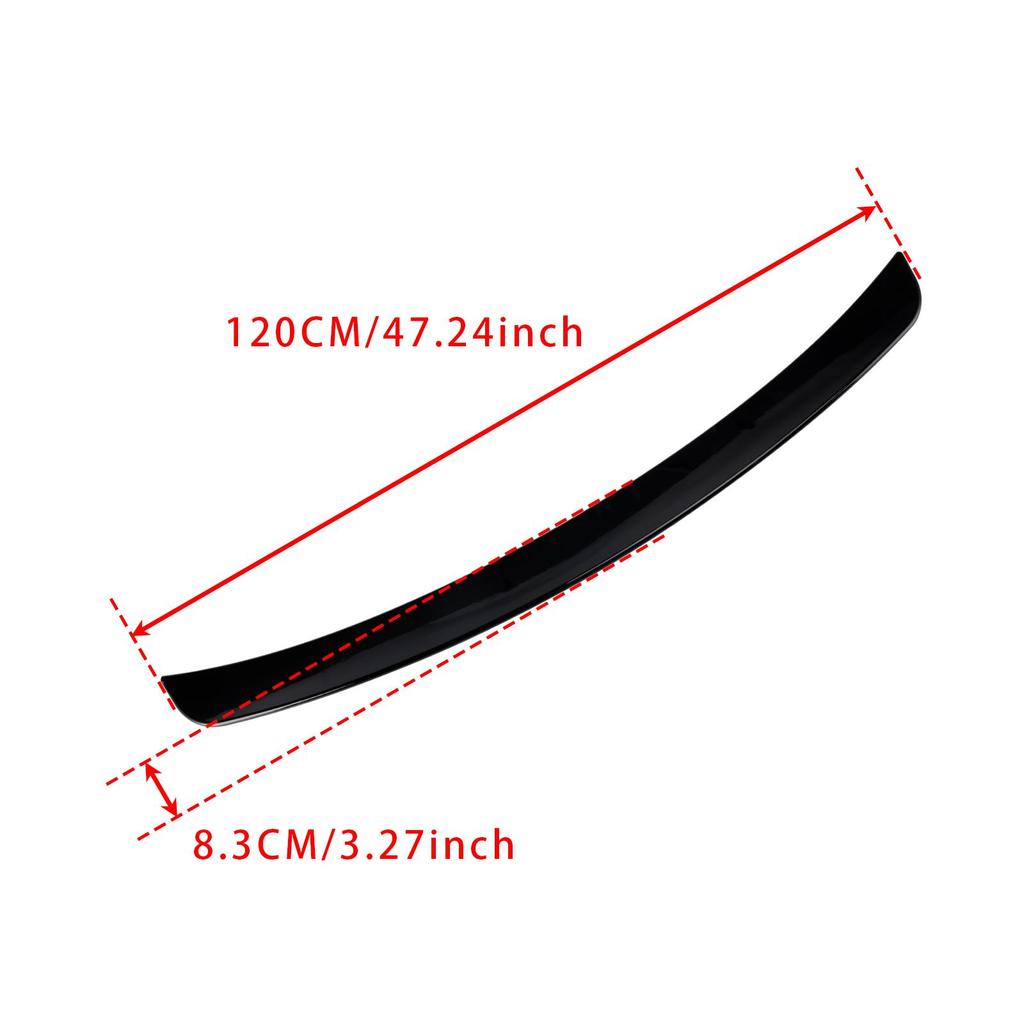 Gloss Black Rear Spoiler Compatible for Mercedes Benz C-Class W203 01-07 Sedan AMG Style