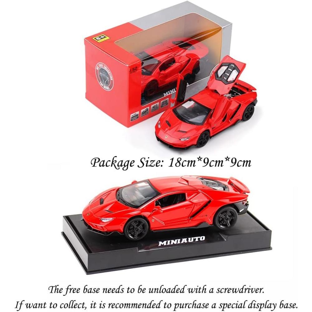 

1/32 масштаб сплава Коллекционная красная Lambo LP770 игрушечная машина с откатным механизмом литья под давлением модель автомобиля со светом и звуком 1/32-Size:15.5*6*3.5cm красный