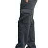 New Men's Casual Multi-Pocket Trousers Loose Straight Work Trousers