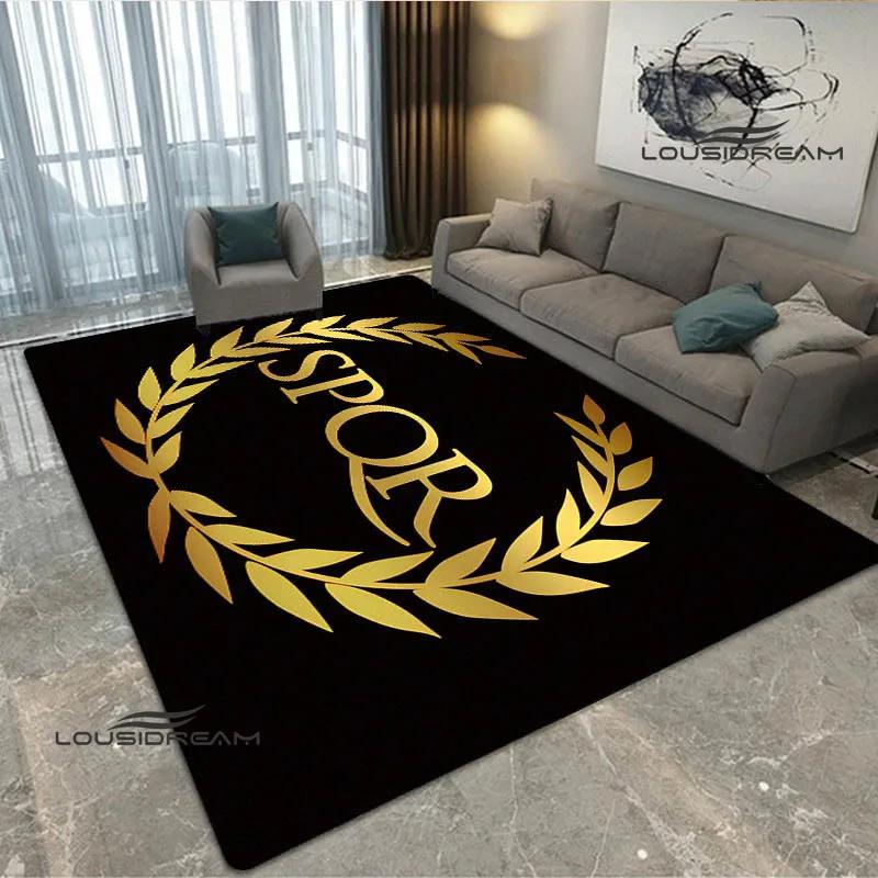 3D Roman SPQR logo Printed carpet non-slip carpet bedroom decor door mat outdoor rug Yoga mat bedroom decoration birthday gift