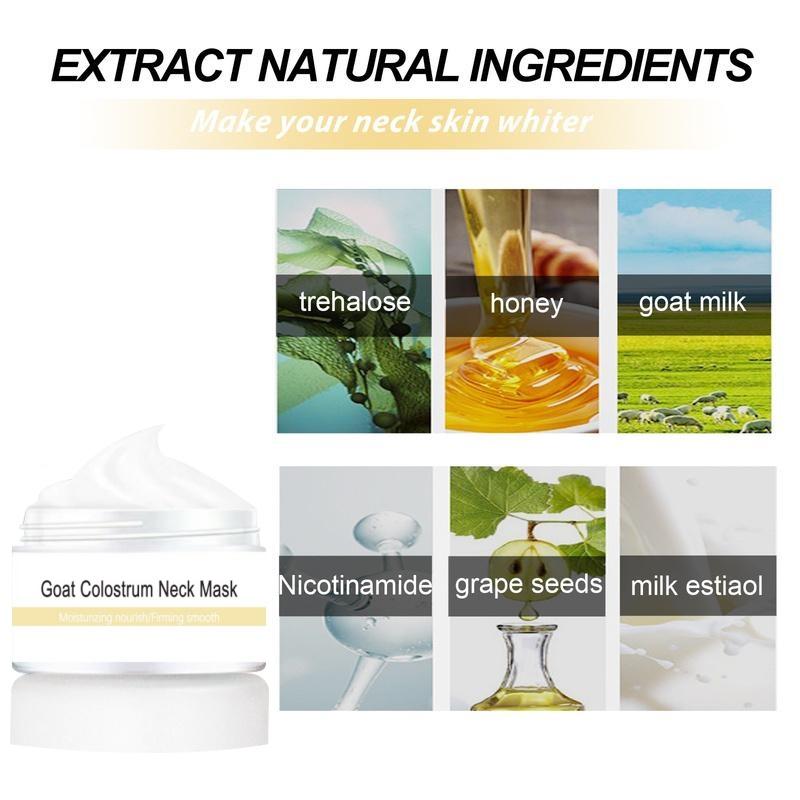 Rozjasní, zpevní a zkrášlí krk maska ​​vyblednutí linií krku jemné linky lift masážní péče o krk