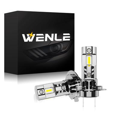 WENLE Ultra Stealth H7 LED Headlight Bulb, Compatible with New Vehicle Inspection, White 6000K,