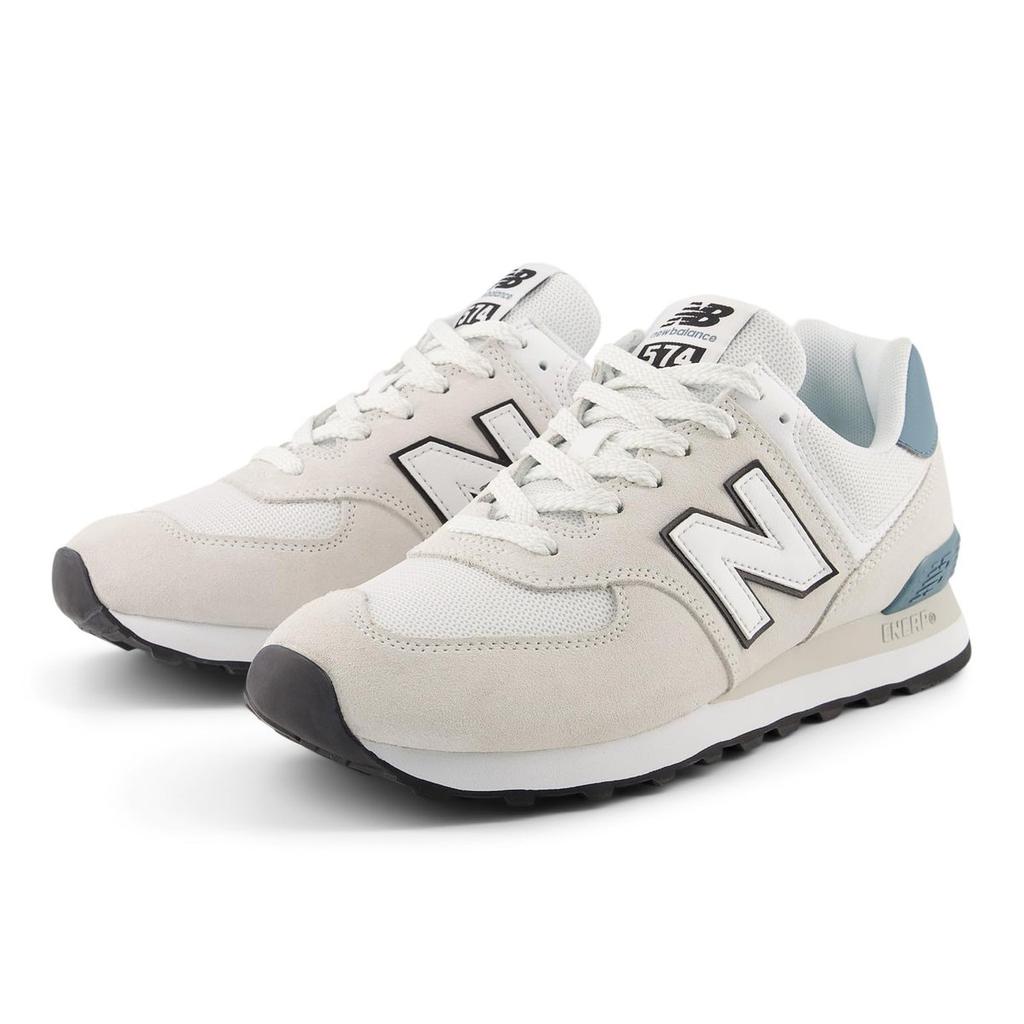 New Balance U57452Z Classic Unisex Sneakers 574 Suede Mesh Running Shoes Black/Grey Width D 25.5cm