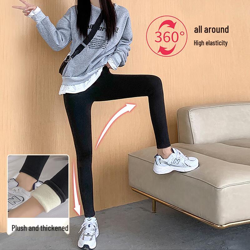 Langsha Women's Winter Lamb Velvet Leggings