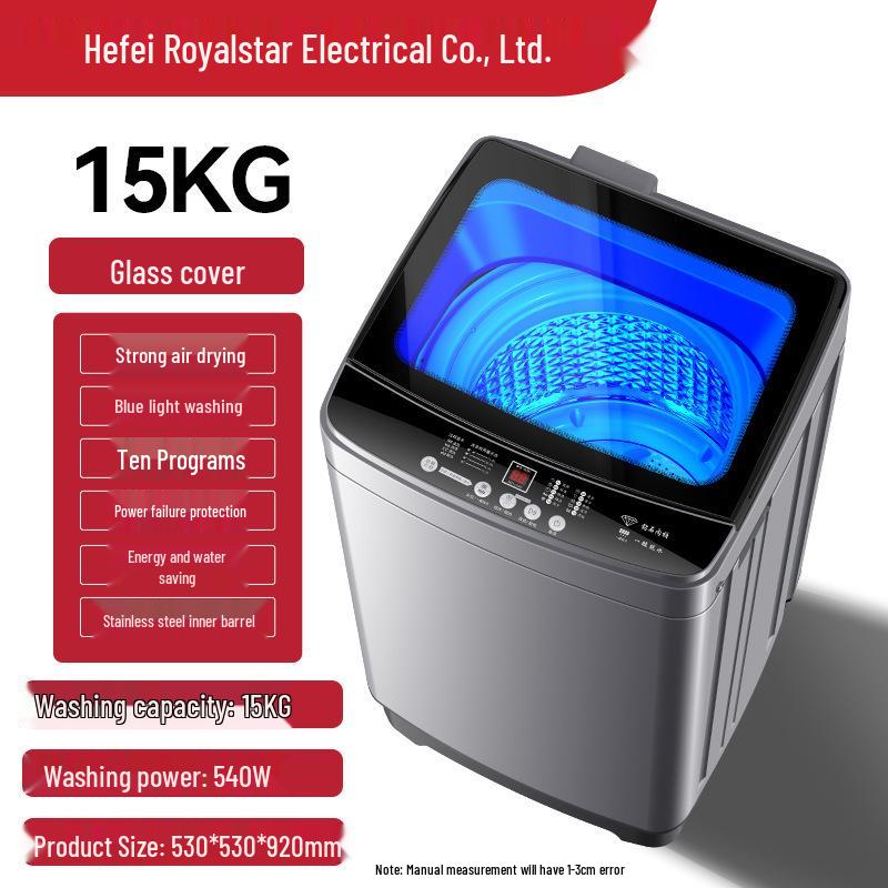 10kg Fully Automatic Washer-Dryer with Compact Pulsator for Households and Rentals