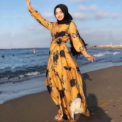 Robes Slim à lacets et à la mode pour femmes musulmanes du moyen-orient, européennes et américaines, nouvelle collection printemps et automne 2023