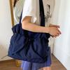 Large Capacity Wrinkled Shoulder Bag Casual Work Handbag Fashion Drawstring Tote Bag  Daily