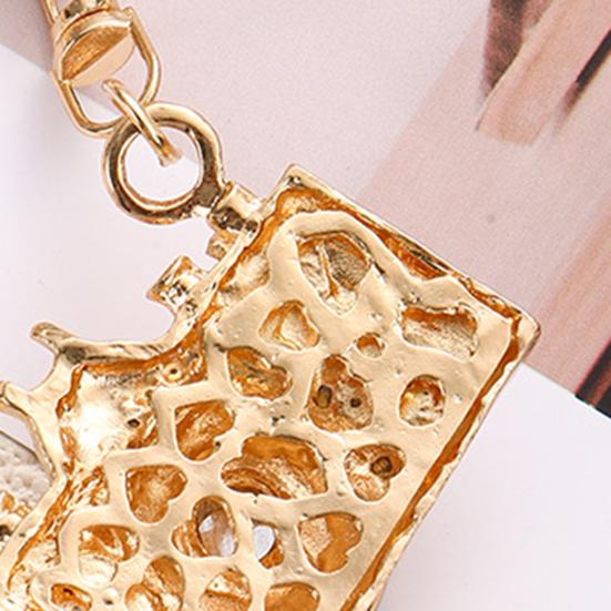 Portachiavi Ciondolo Strass Intarsiati Design Fotocamera Portachiavi con Moschettone Anti-Ossidazione Accessorio per Zaini