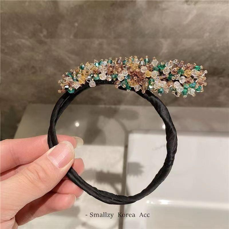 1pc Elegant Pearl Flower Bun Maker Korean Lazy Hair Curler Styling Accessories Hair Style Hairpin Hair Braiding Braider Hairgrip