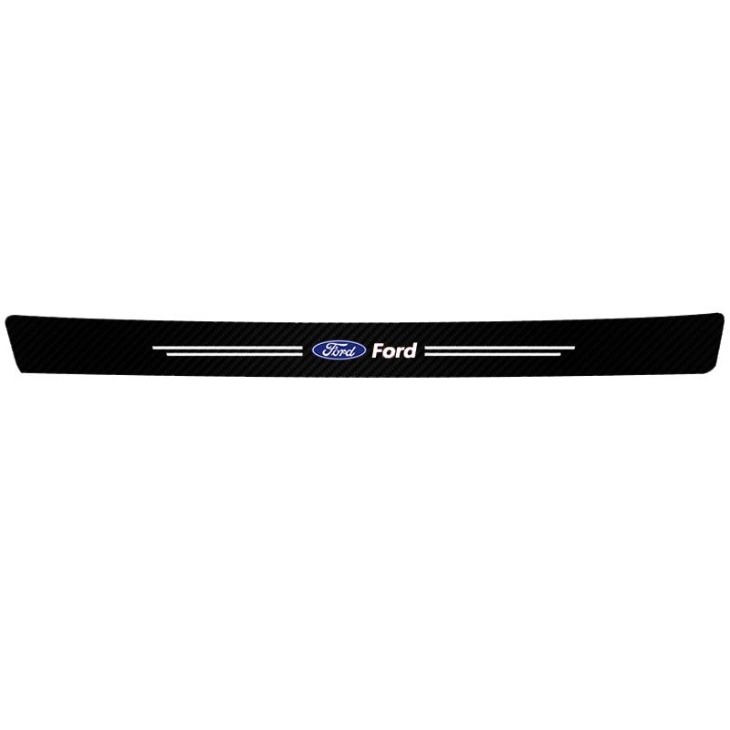 xqzvd1 Car Door Sill Anti-scratch Stickers Carbon Microfiber Sticker For Ford Edge Explorer Transit Ranger Kuga MK2 MK7 Fusion Ecosport