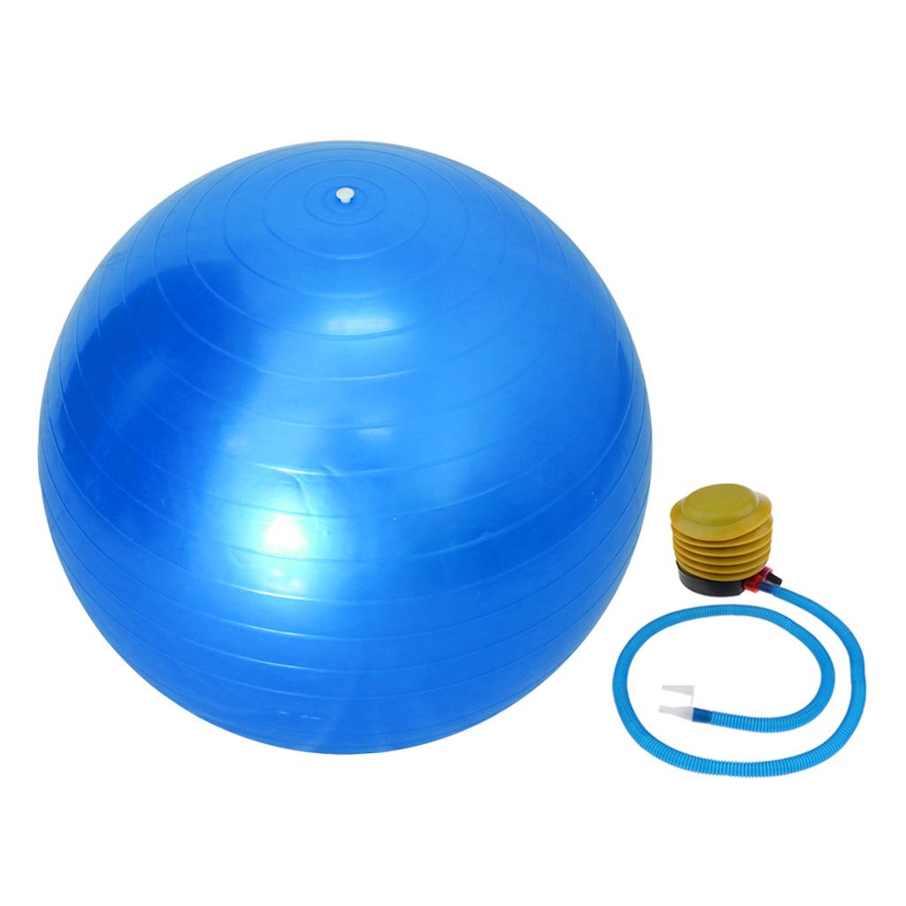 55cm Impact Resistant Athletic Yoga Ball with Pump Pilates Fitness Gym Balance Stability Swiss Ball Exercise Exercise Massage Ball