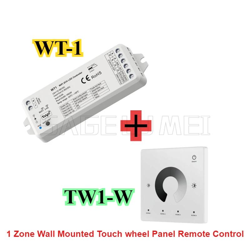 WT1 RT1/2 TW1/2 Skydance DC12V-36V LED Dimmer Controller 2CH Smart 2.4G RF Wireless Remote Dimming Switch WW CW CCT Controller