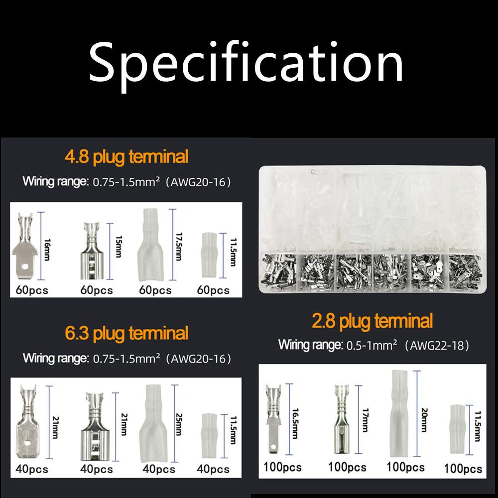SN-48B Crimping Pliers 0.5-2.5mm2 High Precision Jaw With TAB 2.8 4.8 6.3 Car Terminals Sets Wire Electrical Hand Tools