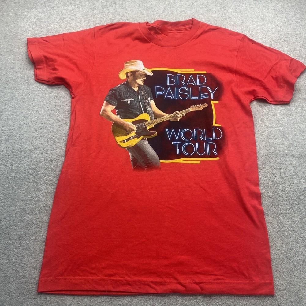 

Brad Paisley Shirt Adult World Tour 2 Sided Concert Tee Red BT1649 Unisex T-Shirt XL