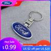 Car Sticker Hot For Ford 3D Metal Car Key Ring Chain For Ford F150 F250 Mondeo Focus MK3 Mk4 Mk5 C-MAX Fiesta Ranger Galaxy Fusi