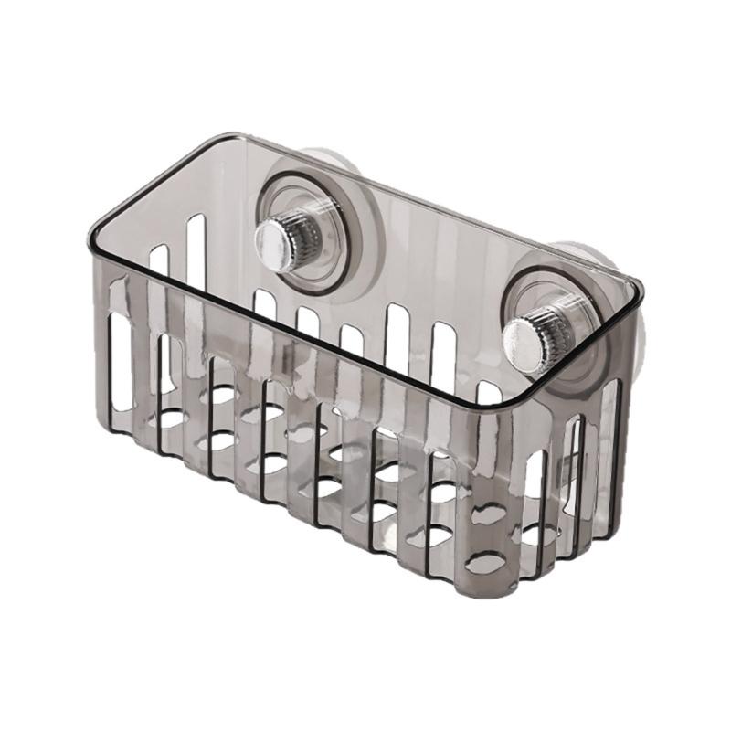Plastic Sink Edge Storage Rack Featuring Strong Suction Cups for Efficient Dishcloth Drying and Countertop Organization