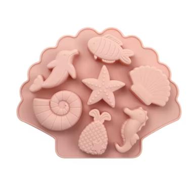 Under The Sea Silicone Chocolate Mold Ocean Marine Animal Dolphin Mermaid Tail Soap Mold Cake Decorating Tools Cupcake Topper