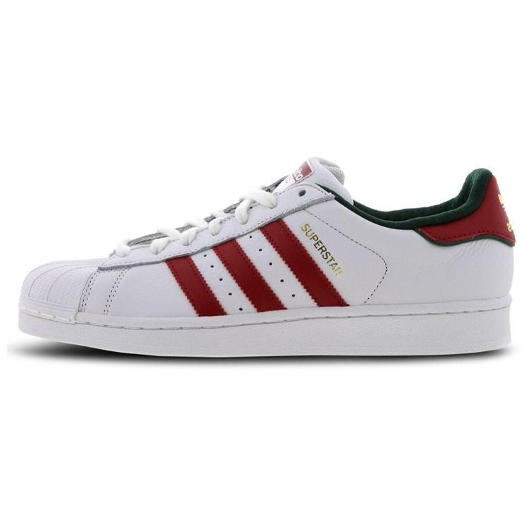 adidas Originals Superstar Shoes White University Red Green Men s D96974 EU 43⅓