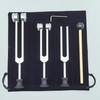 128Hz, 256Hz, 512Hz Gold Aluminum Alloy Tuning Fork Set with Base (3 Pieces)
